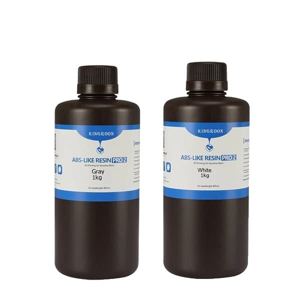 ABS-Lignende 3D-printerharpiks, grå farve, 1KG flaske,Grå og hvid