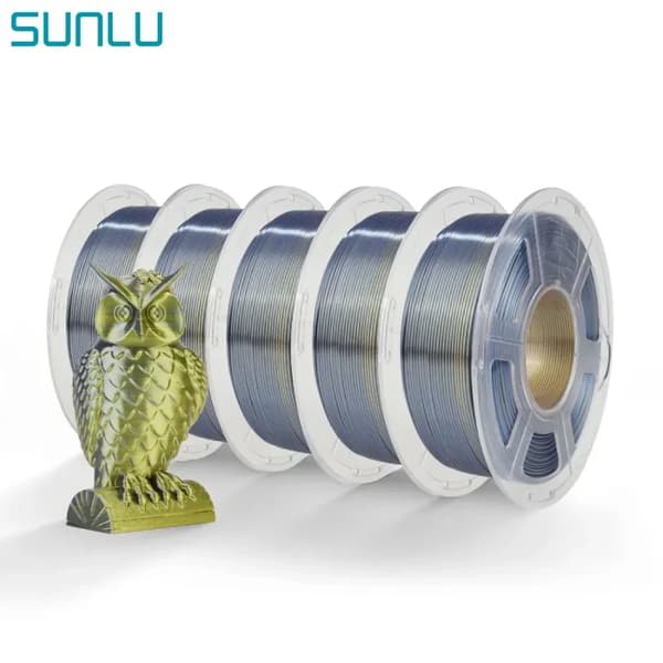 SUNLU 3D-tulostuslanka, silkkihohto, matala kutistumisaste,DC Musta kulta