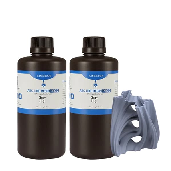 ABS-Lignende 3D-printerharpiks, grå farve, 1KG flaske,Grå 2 kg