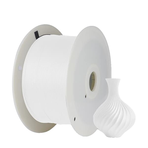 SUNLU 3D-skrivarfilament, 5KG PLA PLUS, Livliga färger, Låg krympningsgrad,Petg 5 kg vit
