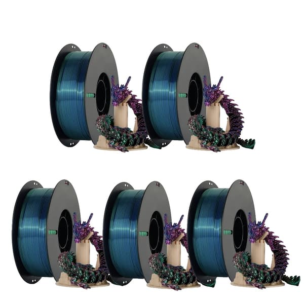 PLA-filament, 1,75 mm diameter, tri-färgad silke,5KG Silk Tricolor E