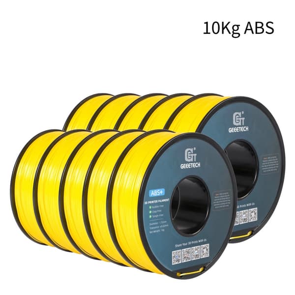 GEEETECH 3D ABS+ Filament, 1,75 mm Diameter, Hög Slagmotstånd,Gul
