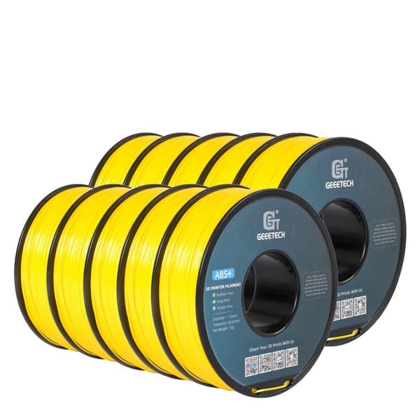 GEEETECH 3D ABS+ Filament, 1,75 mm Diameter, Hög Slagmotstånd,Gul