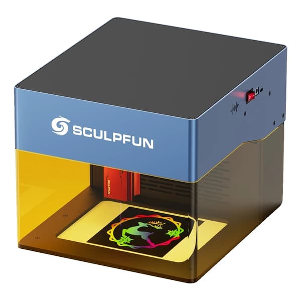 SCULPFUN iCube Pro 5W Lasergraver, 130x130mm Graveringområde, 5000 RPM Blæserhastighed,iCube Pro 5W