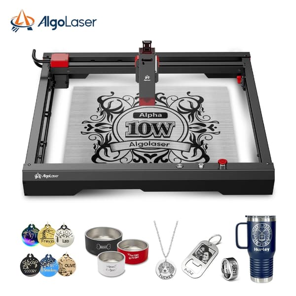 Laserkaiverrin, 10W Teho, Tukee Offline-ohjausta,ALGOLASER ALPHA 10W