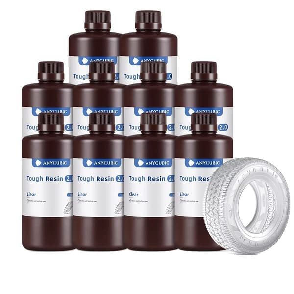 anycubtough Resin 2.0, 10 kg kapacitet, LCD-kompatibilitet,10kg Klar