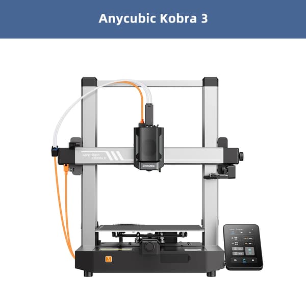 Anycubic Kobra 3, 600 mm/s maksimal udskrivningshastighed, automatisk nivellering,Anycubic Kobra 3
