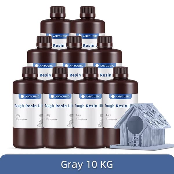 anycubtough Resin 2.0, 10 kg kapacitet, LCD-kompatibilitet,10kg Grå