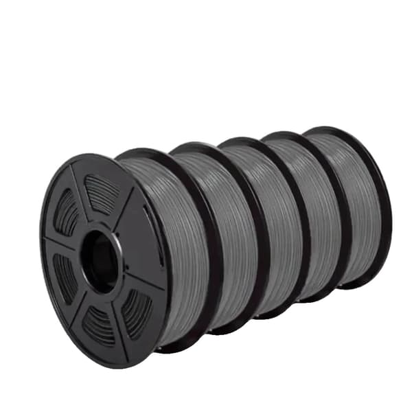 SUNLU 3D-printer filament, 5KG vægt, 1,75 mm diameter,5KG PLA PLUS Grå