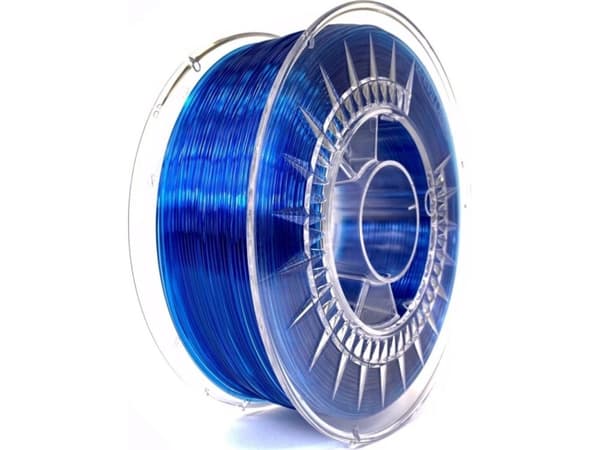 3D plastikas Devil Design PET-G 1.75mm 1kg - Super Mėlyna Transparent
