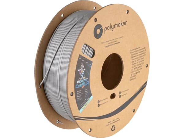 Filament Polymaker PolyLite CosPLA Version A 1,75mm 1kg - Easily sandable - Gray}