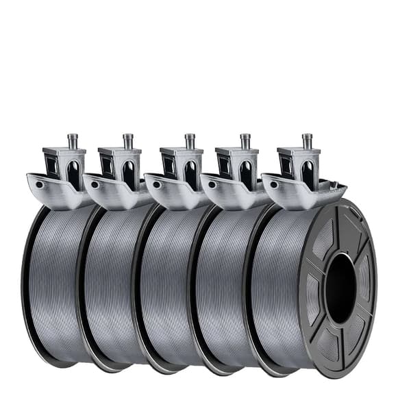 3D Printer Filament, TPU SILK 1,75 mm, Høj Fleksibilitet,Silk PLAp Grå