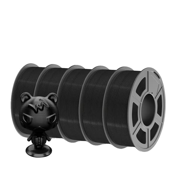 3D Printer Filament, TPU SILK 1,75 mm, Høj Fleksibilitet,TPU SILK Sort