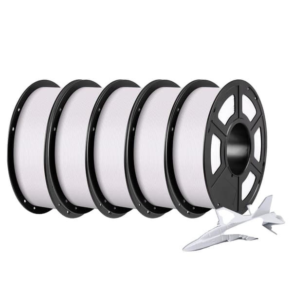 ANYCUBIC PLA -filamentti, 5KG ympäristöystävällinen materiaali, useita värikombinaatioita,5kg Valkoinen