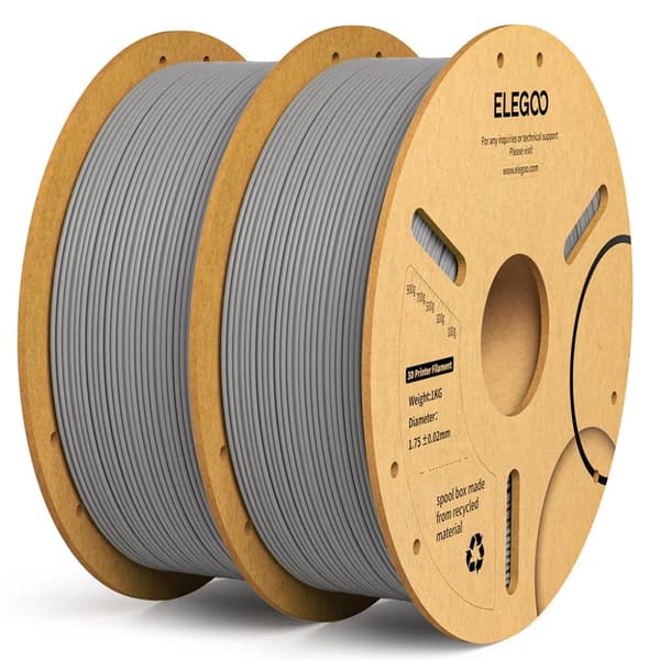 PLA+ Filamentti, 1,75 mm halkaisija, korkea iskunkestävyys,Harmaa 2KG