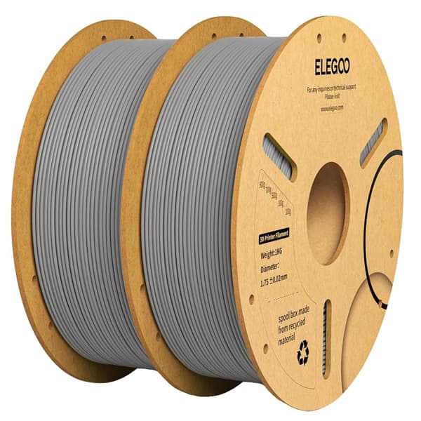 PLA+ Filamentti, 1,75 mm halkaisija, korkea iskunkestävyys,Harmaa 2KG