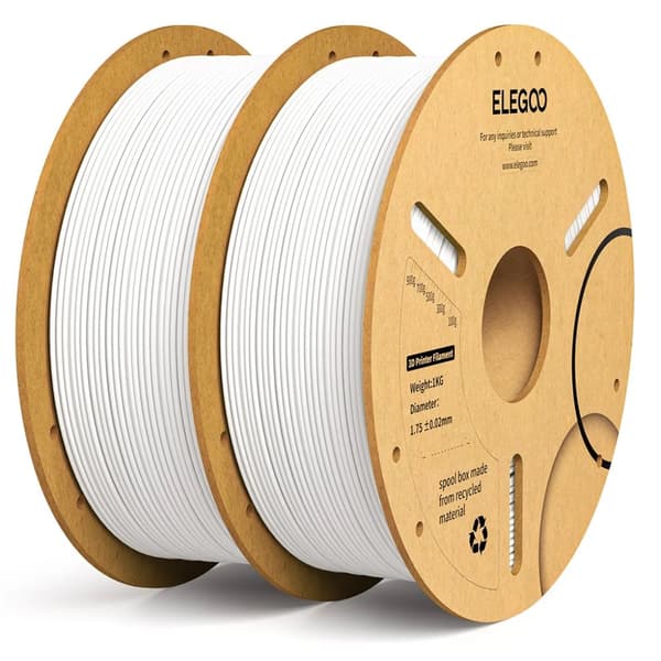 PLA+ Filamentti, 1,75 mm halkaisija, korkea iskunkestävyys,Valkoinen 2KG