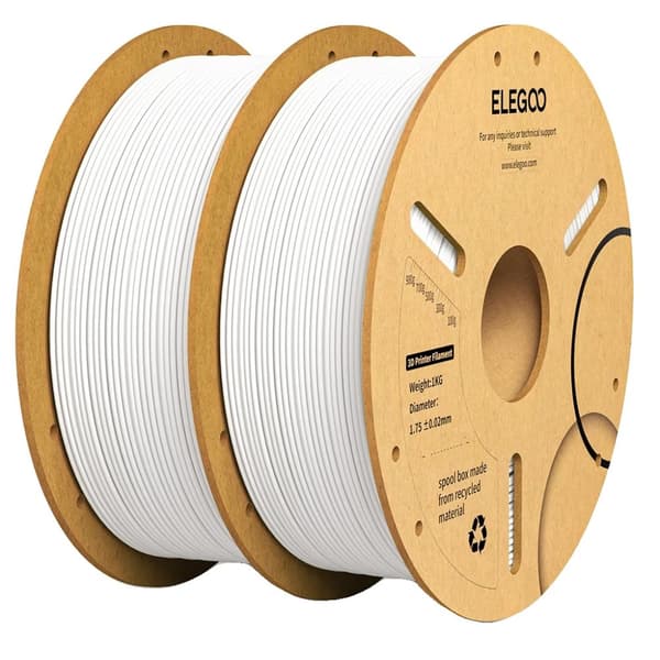 PLA+ Filamentti, 1,75 mm halkaisija, korkea iskunkestävyys,Valkoinen 2KG
