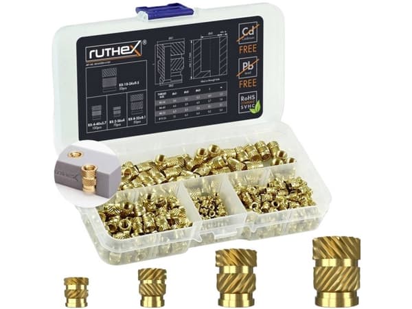 ruthex Gängad insats #2-56/#4-40/#8-32/#10-24 UNC GE-KASTEN-U-001