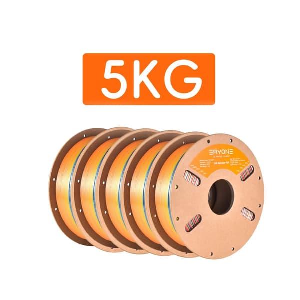 Eryone PLA Filament, Silke Regnbuefarver, Enestående Udskriftskvalitet,Solnedgang Regnbue-5kg