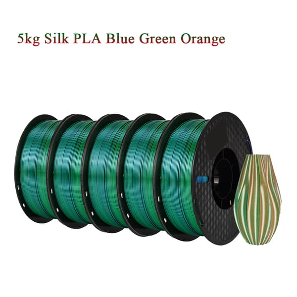 Silk PLA 3D-utskriftsfilament, 5 kg, flera färgalternativ,5kg Silke Trippel BGO