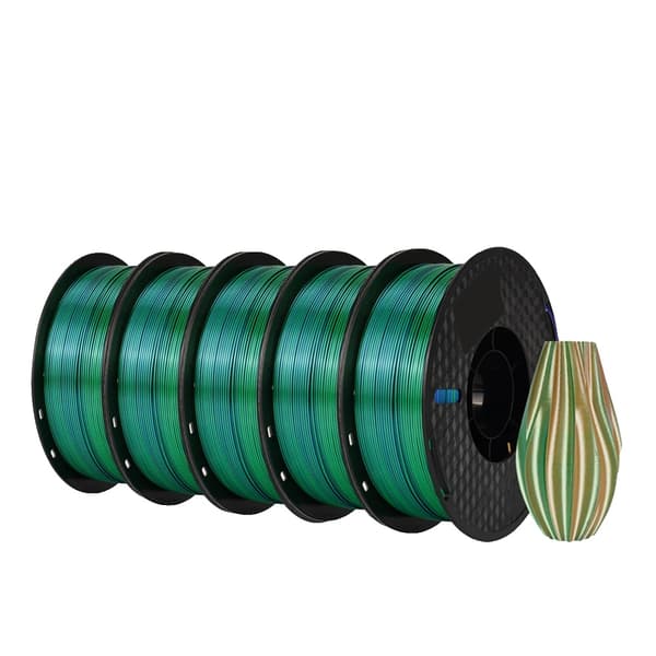 Silk PLA 3D-utskriftsfilament, 5 kg, flera färgalternativ,5kg Silke Trippel BGO