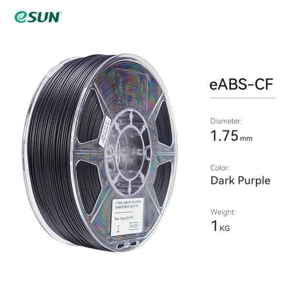 eABS-CF Filament, 1,75 mm Diameter, 1 KG Vikt,Mörk Lila