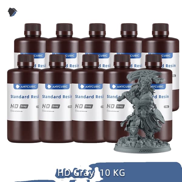 Anycubic 405nm UV-hartska, 10KG kapasiteetti, yhteensopiva LCD-tulostimien kanssa,10KG HD Harmaa