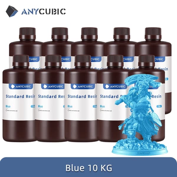 Anycubic 405nm UV-harpiks, 10KG kapacitet, kompatibel med LCD-printere,10KG Blå