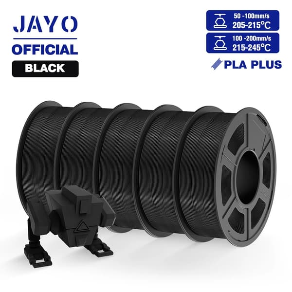 PLA Plus 3D -filamentti, 1,75 mm halkaisija, 1,1 kg paino,PLA plus musta 5kpl