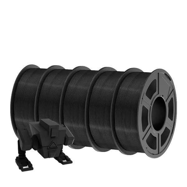 PLA Plus 3D -filamentti, 1,75 mm halkaisija, 1,1 kg paino,PLA plus musta 5kpl