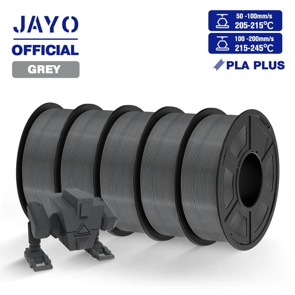 PLA Plus 3D Filament, 1,75 mm Diameter, 1,1 kg Vægt,PLA plus Grå 5pcs