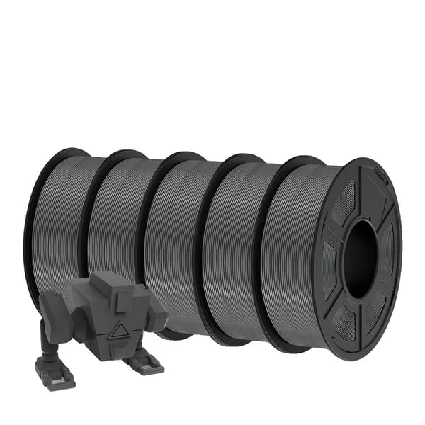 PLA Plus 3D Filament, 1,75 mm Diameter, 1,1 kg Vægt,PLA plus Grå 5pcs