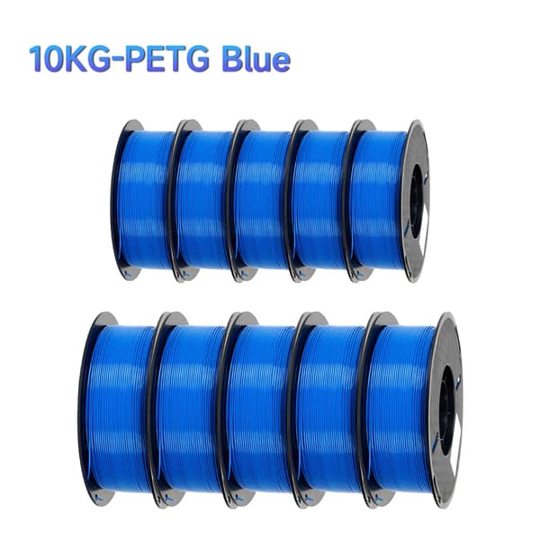 3D-printfilament, 1,75 mm diameter, 1 kg vægt,10KG PETG Blå
