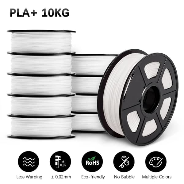 3D-tulostimen filamentti, PLA-materiaali, 1,75 mm halkaisija,PLA PLUS Valkoinen