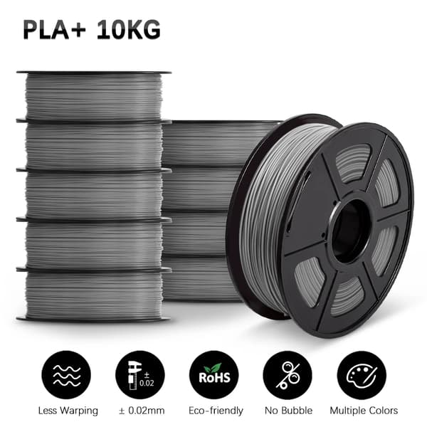3D-printer filament, PLA-materiale, 1,75 mm diameter,PLA PLUS Grå