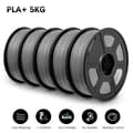 Miniatyrbillede 2 af 2: PLA+ Filament, 1,75 mm Diameter, 100% Boblefri,PLA PLUS Grå 5
