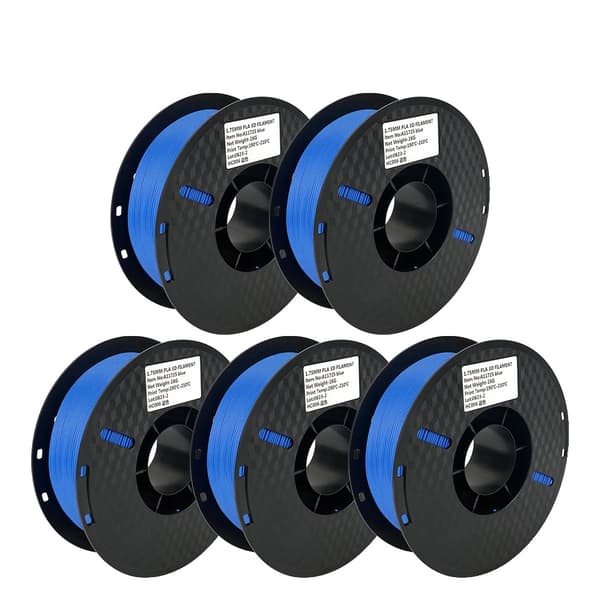 3D-printer PLA filament, 1,75 mm størrelse, 5 kg vægt,PLA-Blå-5kg