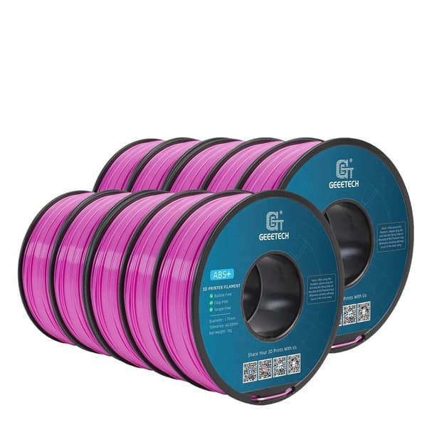 GEEETECH ABS+ Filament, 1,75 mm Diameter, 10 kg Vægt,Lyserød