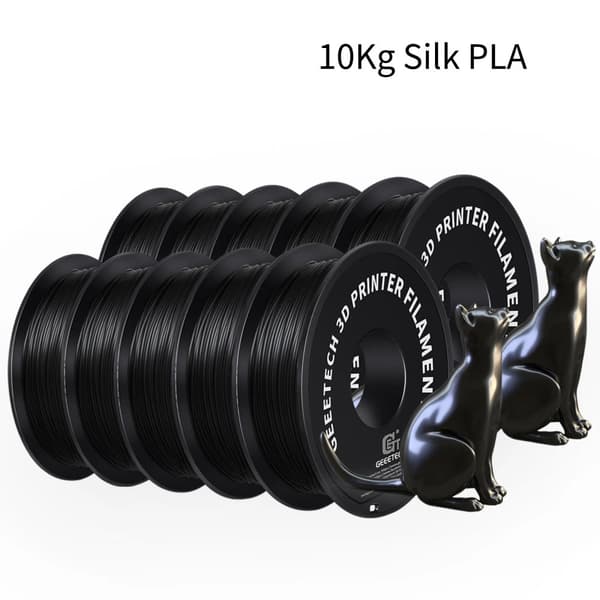 Silk PLA Filament, Høj Styrke, Miljøvenlig,sort