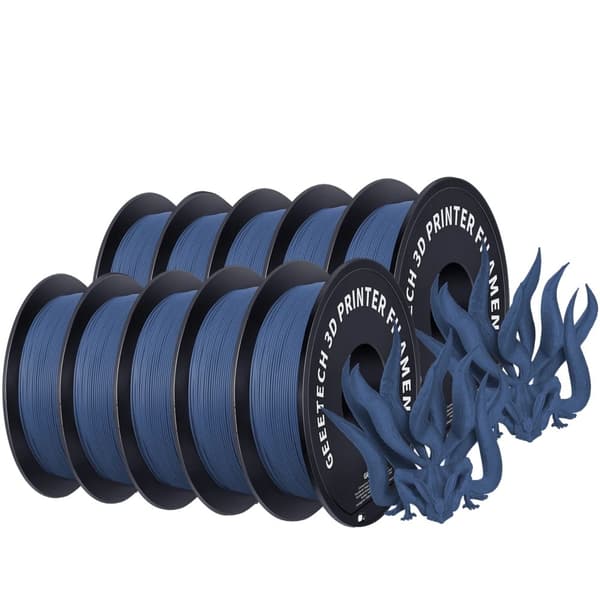 GEEETECH 10Kg Mat PLA Filament, 1,75 mm Diameter, Præcis Dimensionel Nøjagtighed,Blå