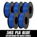 Miniatyrbild 2 av 2: 3D-skrivarfilament, 1,75 mm diameter, stark bindning,PLA BLÅ 5KG