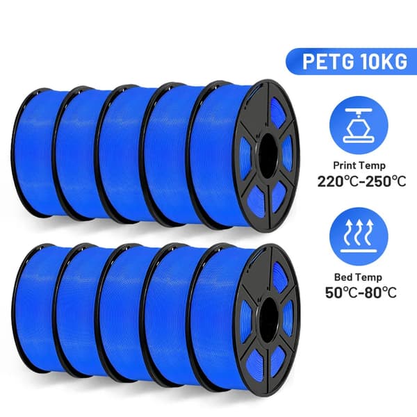 3D-tulostuslanka, 1,75 mm halkaisija, korkea kestävyys, 10 kpl setti,SININEN PETG 10kpl
