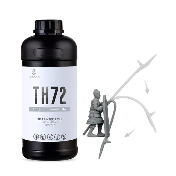 3D-tulostimen hartsia, pitkäkestoinen kestävyys, ihanteellinen figuurien tulostamiseen,TH72Matteharmaa-1000g