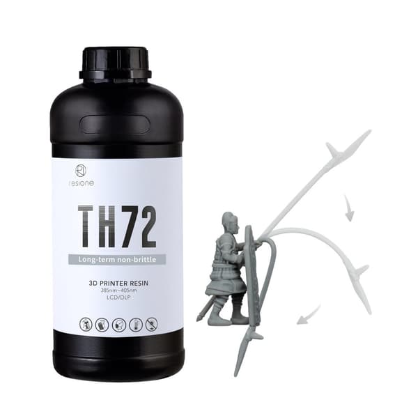 3D-tulostimen hartsia, pitkäkestoinen kestävyys, ihanteellinen figuurien tulostamiseen,TH72Matteharmaa-1000g