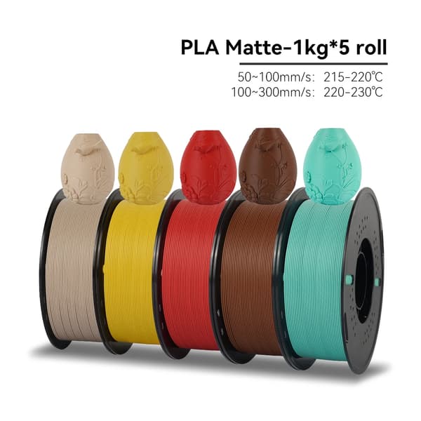 PLA Matt Filament, 1,75 mm Diameter, Miljövänligt Material,PLA Matt MIX A