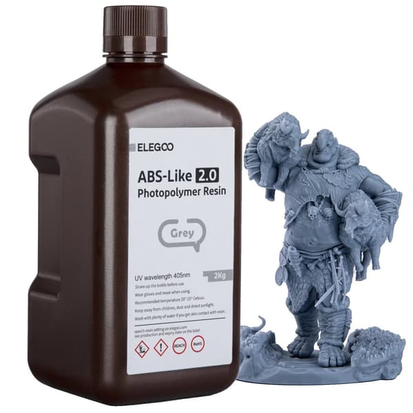 3D-tulostimen hartsia, vähemmän hauras, korkea tarkkuus,Harmaa V2.0 2kg