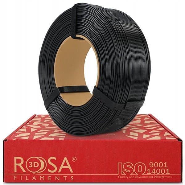 Filament ASA svart 1 75 mm 1 kg refillpakke Rosa3D