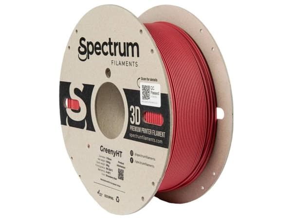 Spectrum Filaments 80702 GreenyHT Filamentti PLA-muovi Lämmönkestävä, korkea jäykkyys, matta 1,75 mm 1000 g Punainen 1 kpl