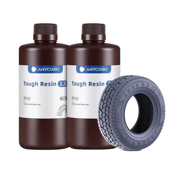 3D Printer Resin, Fleksibelt Materiale, Høj Styrke,2kg Grå